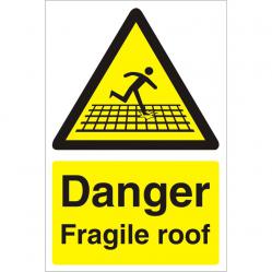 Cheap Stationery Supply of Warehouse Sign 400x600 1mm Plastic Danger Fragile roof WPW01SRP-400x600 *Up to 10 Day Leadtime* 136539 Office Statationery