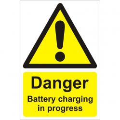 Cheap Stationery Supply of Warehouse Sign 400x600 1mm Plastic Danger battery charging WPW06SRP-400x600 *Up to 10 Day Leadtime* 136545 Office Statationery