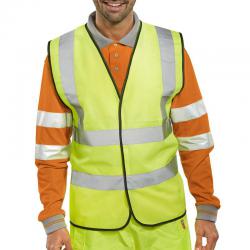 Cheap Stationery Supply of 5 Star Facilities High Visibility Waistcoat Full App XL Yellow/Black Piping 136722 Office Statationery