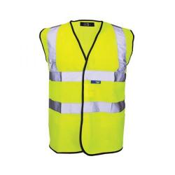 Cheap Stationery Supply of SuperTouch (XXXX Large) High Visibility Vest with Hook-and-Loop and Binding (Yellow) 35247 Office Statationery