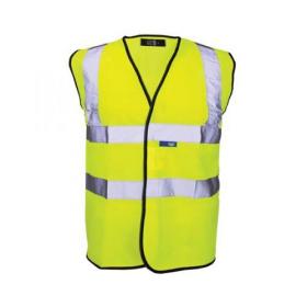 SuperTouch (XXXX Large) High Visibility Vest with Hook-and-Loop and Binding (Yellow) 35247