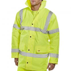 Cheap Stationery Supply of BSeen High Visibility Constructor Jacket Small Saturn Yellow CTJENGSYS *Approx 3 Day Leadtime* 137338 Office Statationery