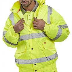 Cheap Stationery Supply of BSeen High Visibility Constructor Jacket Medium Saturn Yellow CTJENGSYM *Approx 3 Day Leadtime* 137630 Office Statationery