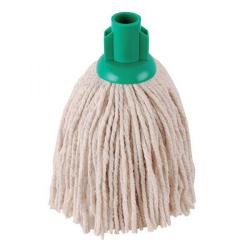 Cheap Stationery Supply of Robert Scott and Sons (12oz) PY Yarn Socket Mop Head for Smooth Surfaces (Green) Pack 10 101870GREEN Office Statationery