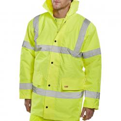 Cheap Stationery Supply of BSeen High Visibility Constructor Jacket Large Saturn Yellow CTJENGSYL *Approx 3 Day Leadtime* 137800 Office Statationery