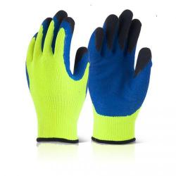 Cheap Stationery Supply of Supertouch Topaz Ice Plus (Large) Acrylic Gloves (Yellow/Blue) 61063 Office Statationery