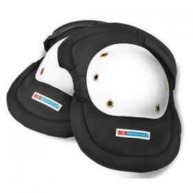 B-Brand Riveted Cap Knee Pads White/Black Ref BBKP02 *Up to 3 Day Leadtime*