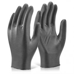 Cheap Stationery Supply of Glovezilla Nitrile Disposable Gripper Glove Black XL GZNDG10BLXL Pack of 1000 *Up to 3 Day Leadtime* 140268 Office Statationery