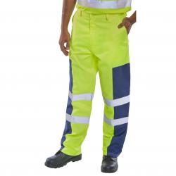 Cheap Stationery Supply of Click Workwear Trousers Hi-Vis Nylon Patch Yellow/Navy Blue 42 PCTSYNNP42 *Up to 3 Day Leadtime* 140343 Office Statationery