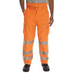 Cheap Stationery Supply of BSeen Rail Spec Trousers Teflon Hi-Vis Reflective 34 Orange RST34 *Up to 3 Day Leadtime* 140344 Office Statationery