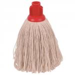 Robert Scott and Sons (12oz) Twine Yarn Socket Mop Head for Rough Surfaces (Red) Pack 10 101852RED
