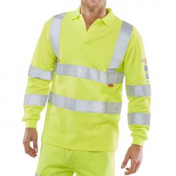 Cheap Stationery Supply of Click Arc Flash Polo L-Sleeve Hi-Vis Fire Retardant 3XL Yellow CARC2HVSYXXXL *Up to 3 Day Leadtime* 141367 Office Statationery