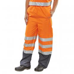 Cheap Stationery Supply of B-Seen Belfry Over Trousers Polyester Hi-Vis XL Orange/Navy Blue BETORNXL *Up to 3 Day Leadtime* 141412 Office Statationery