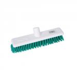 Robert Scott & Sons Abbey Hygiene (12 Inch) Washable Hard Bristle Broom Head (Green/White) Pack of 10 102903GREEN