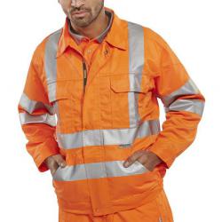 Cheap Stationery Supply of B-Seen High Visibility Railspec Jacket 42in Orange RSJ42 *Up to 3 Day Leadtime* 142445 Office Statationery