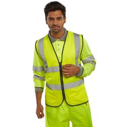 Cheap Stationery Supply of B-Seen High Visibility Waistcoat Zip Fasten 4XL Saturn Yellow WCENGSYZ4XL *Up to 3 Day Leadtime* 142560 Office Statationery