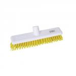 Robert Scott & Sons Abbey Hygiene (12 Inch) Washable Hard Bristle Broom Head (Yellow/White) Pack of 10 102903YELLOW