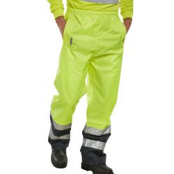 Cheap Stationery Supply of B-Seen Belfry Over Trousers Polyester Hi-Vis L Yellow/Navy Blue BETSYNL *Up to 3 Day Leadtime* 144901 Office Statationery