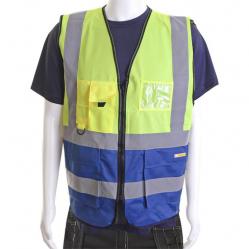 Cheap Stationery Supply of BSeen High-Vis Two Tone Executive Waistcoat 4XL Yellow/Royal HVWCTTSYR4XL *Up to 3 Day Leadtime* 144938 Office Statationery