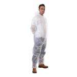 SuperTouch (XL) Coverall Non-Woven PP Disposable with Zip Front (White) 17404