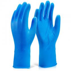 Cheap Stationery Supply of Glovezilla Nitrile Disposable Grip Glove 30Cm L Blue GZNDG15BL Pack of 500 *Up to 3 Day Leadtime* 146013 Office Statationery