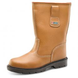 Cheap Stationery Supply of Click Footwear Rigger Boot Unlined Steel Toe Cap PU/Leather Size 4 Tan RBUS04*Up to 3 Day Leadtime* 146116 Office Statationery