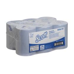 Cheap Stationery Supply of SCOTT 6696 Essentials Slimroll Hand Towel Roll 198mmx190m 1-Ply Blue 6696 Pack of 6 148762 Office Statationery