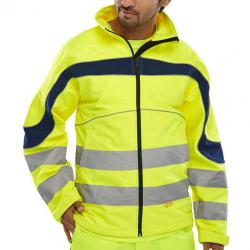 Cheap Stationery Supply of B-Seen Eton High Visibility Soft Shell Jacket 4XL Saturn Yellow/Navy ET40SY4XL *Up to 3 Day Leadtime* 149785 Office Statationery
