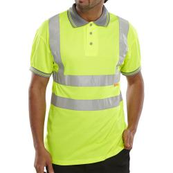 Cheap Stationery Supply of B-Seen Polo Shirt Hi-Vis Short Sleeved L Saturn Yellow BPKSENSYL *Up to 3 Day Leadtime* 149819 Office Statationery