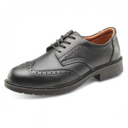 Cheap Stationery Supply of Click Footwear Brogue Shoe S1 PU/Leather Upper Steel Toecap 9 Black SW201109 *Up to 3 Day Leadtime* 149863 Office Statationery