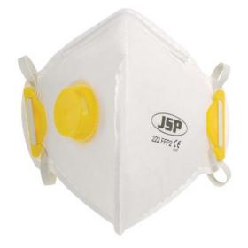 JSP FFP2 Fold Flat Disposable Vertical Valved Face Mask (Pack of 1) BEB120-101-000 SP