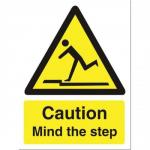 Stewart Superior WO131SAV Self-Adhesive Vinyl Sign (150x200mm) - Caution Mind the Step WO131SAV