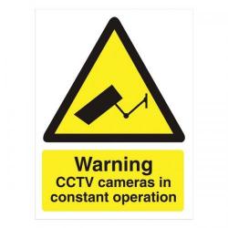 Cheap Stationery Supply of Stewart Superior WO143PVC Self-Adhesive Rigid PVC Sign (150x200mm) - Warning CCTV Cameras In Constant Operation WO143PVC Office Statationery
