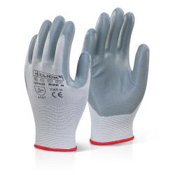 Cheap Stationery Supply of Click2000 Nitrile Foam Nylon Glove Grey 09 Grey NFNG09 Pack of 100 *Up to 3 Day Leadtime* 152247 Office Statationery