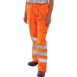 Cheap Stationery Supply of B-Seen Birkdale Over Trousers Polyester Hi-Vis L Orange BITORL *Up to 3 Day Leadtime* 152302 Office Statationery