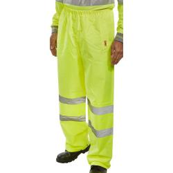 Cheap Stationery Supply of BSeen Traffic Trousers Hi-Vis Reflective Tape Large Saturn Yellow TENSYL *Up to 3 Day Leadtime* 152333 Office Statationery