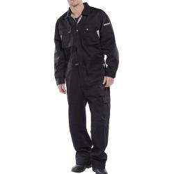 Cheap Stationery Supply of Click Premium Boilersuit 250gsm Polycotton Size 42 Black CPCBL42 *Up to 3 Day Leadtime* 153351 Office Statationery
