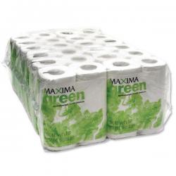 Cheap Stationery Supply of Maxima Green Toilet Rolls 2-Ply 102x92mm Pkd 4 Rolls of 200 Sheets White 1102004 Pack of 48 156086 Office Statationery