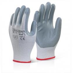 Cheap Stationery Supply of Click2000 Nitrile Foam Polyester Glove M Grey EC6GYM Pack of 100 *Up to 3 Day Leadtime* 158199 Office Statationery