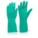 Click2000 Nitrile Gauntlet Flocked Lined Size 9 Large Green Ref NGL [Pack 10] *Up to 3 Day Leadtime*