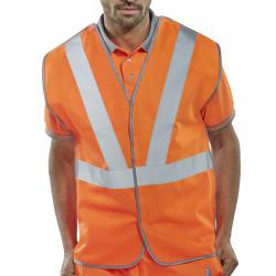 Cheap Stationery Supply of B-Seen High Visibility Railspec Vest Polyester 4XL Orange RSV02P4XL *Up to 3 Day Leadtime* 158288 Office Statationery
