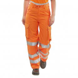 Cheap Stationery Supply of BSeen Rail Spec Trousers Ladies Teflon Hi-Vis Reflective Orange 26 LRST26 *Up to 3 Day Leadtime* 160493 Office Statationery