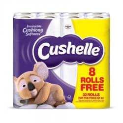Cheap Stationery Supply of Cushelle Toilet Rolls 2-ply 180 Sheets White 1102090 Pack of 24 Plus 8 FREE  161680 Office Statationery