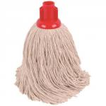 Robert Scott and Sons (16oz) Twine Yarn Socket Mop Head for Rough Surfaces (Red) Pack 10 101858RED