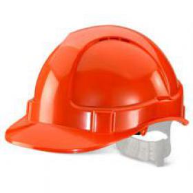 B-Brand Economy Vented Safety Helmet Orange Ref BBEVSHO *Up to 3 Day Leadtime*