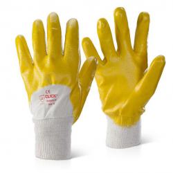 Cheap Stationery Supply of Click2000 Nitrile Knitwrist Palm Coated 8 Gloves Yellow NKWPCLW8 Pack of 100 *Up to 3 Day Leadtime* 168577 Office Statationery