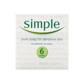 Simple (125g) Hand Soap Bars (White) Pack of 6 26058
