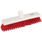 Robert Scott & Sons Abbey Hygiene (12 Inch) Washable Soft Bristle Broom Head (Red/White) Pack of 10 102910RED