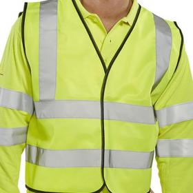 SuperTouch (XXX Large) High Visibility Vest with Hook-and-Loop and Binding (Yellow) 35246