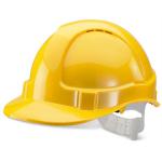 B-Brand Economy Vented Safety Helmet Yellow Ref BBEVSHY *Up to 3 Day Leadtime*